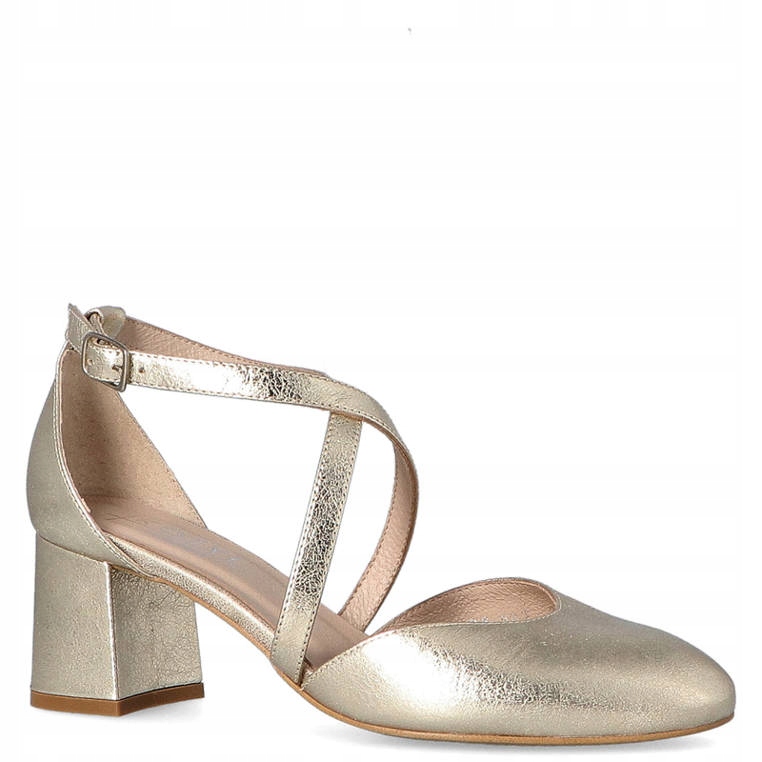 

Taneczne czółenka, ślubne - Kotyl 0663 Złote 39