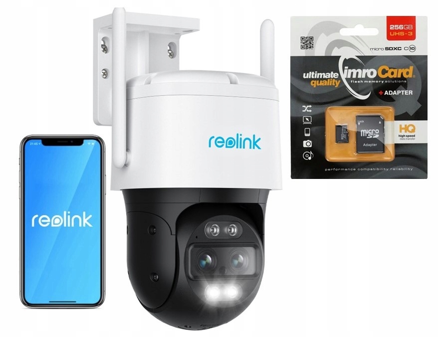 WiFi kamera Reolink TrackMix Series W760 8 Mp otáčení barev v noci Karta 256