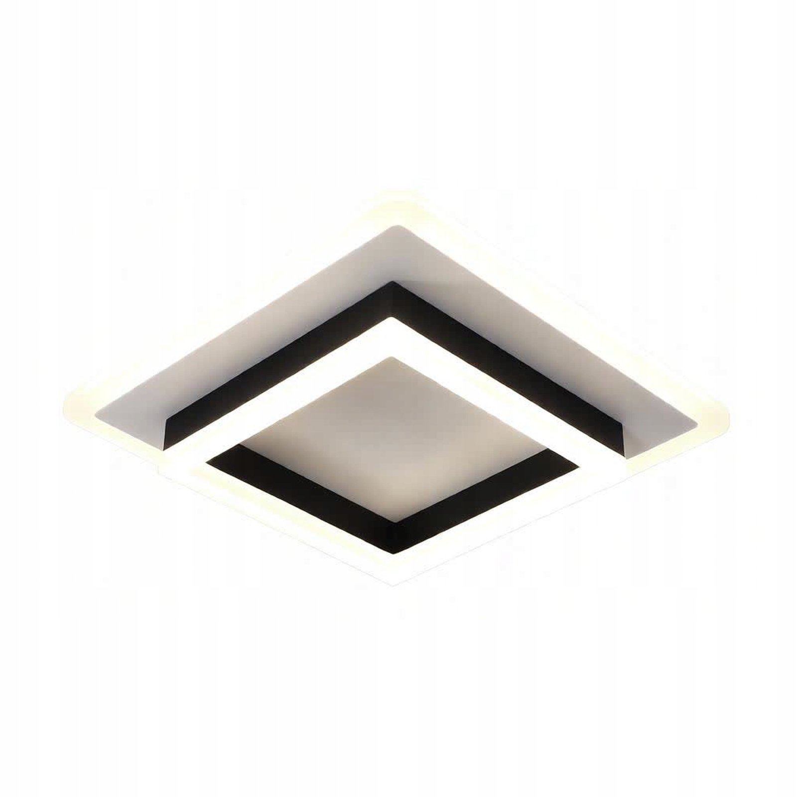 LAMPA SUFITOWA PLAFON LED CZARNY KWADRAT NATYNKOWY NOWOCZESNY 30W 4500K