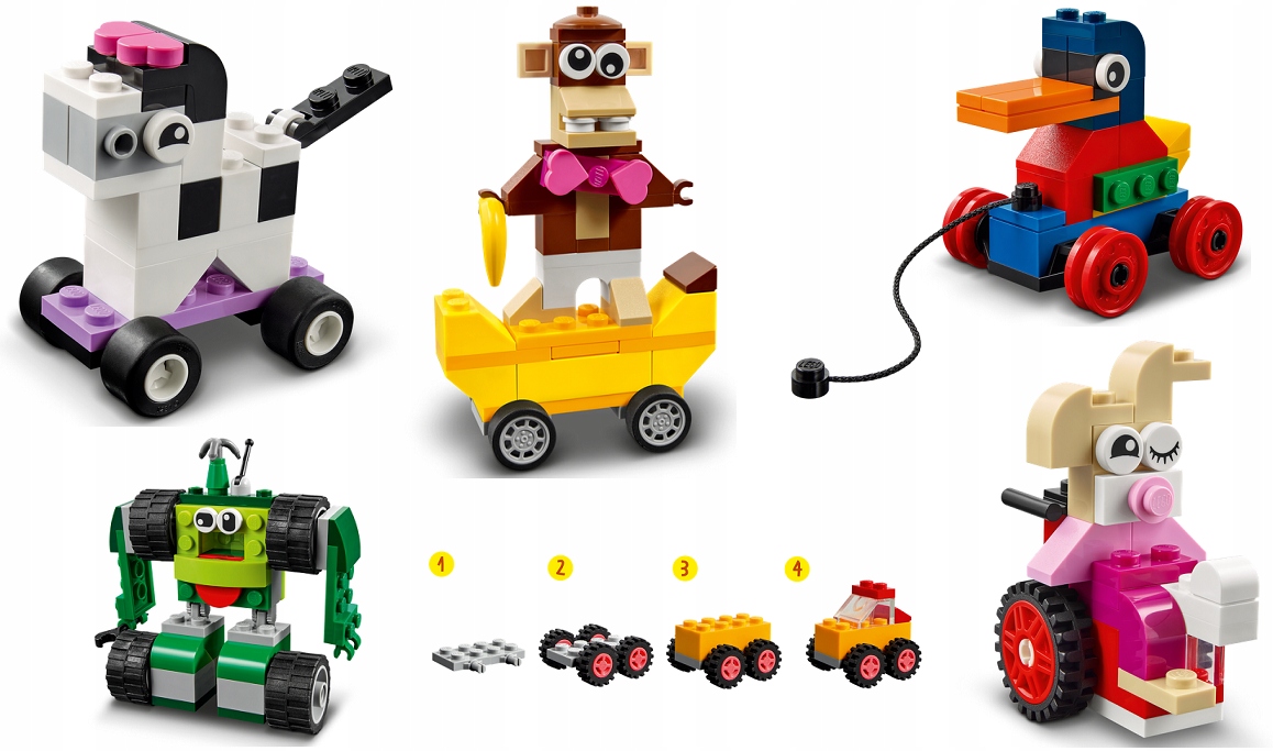 LEGO CLASSIC 11014 KLOCKI NA KOŁACH Numer produktu 11014