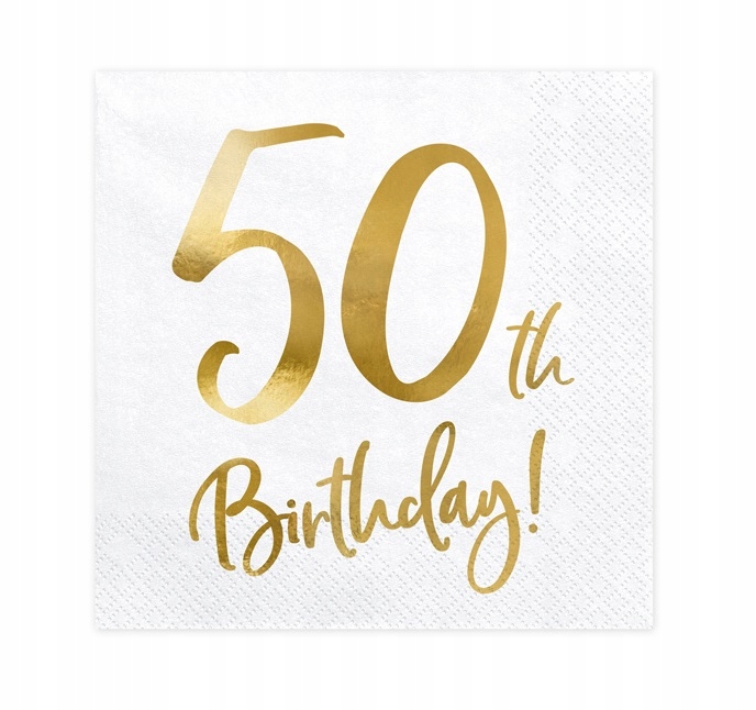 

Serwetki 50 Urodziny Balony 20 szt