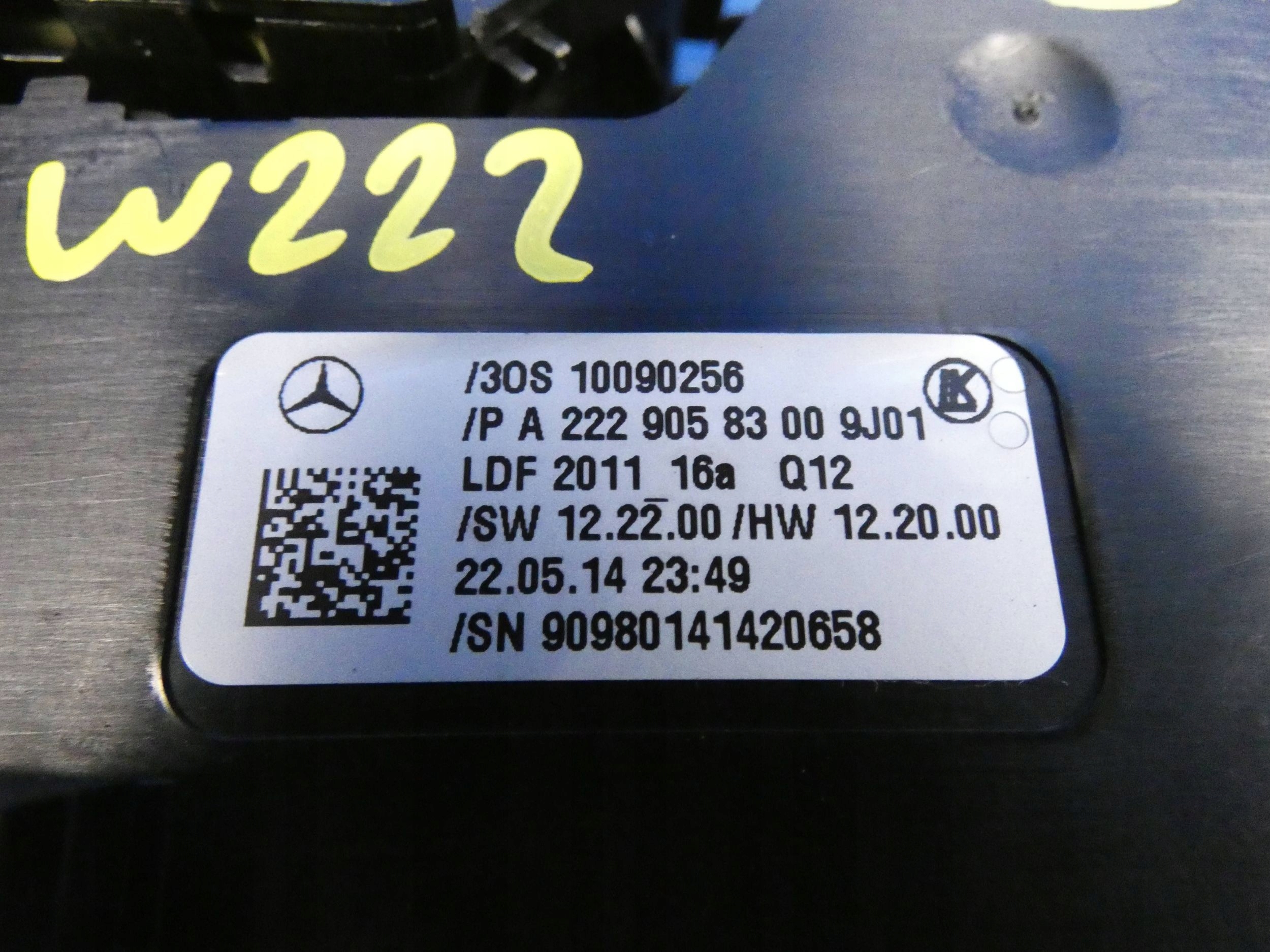 MERCEDES S KLASA W222 control panel seat switch left front