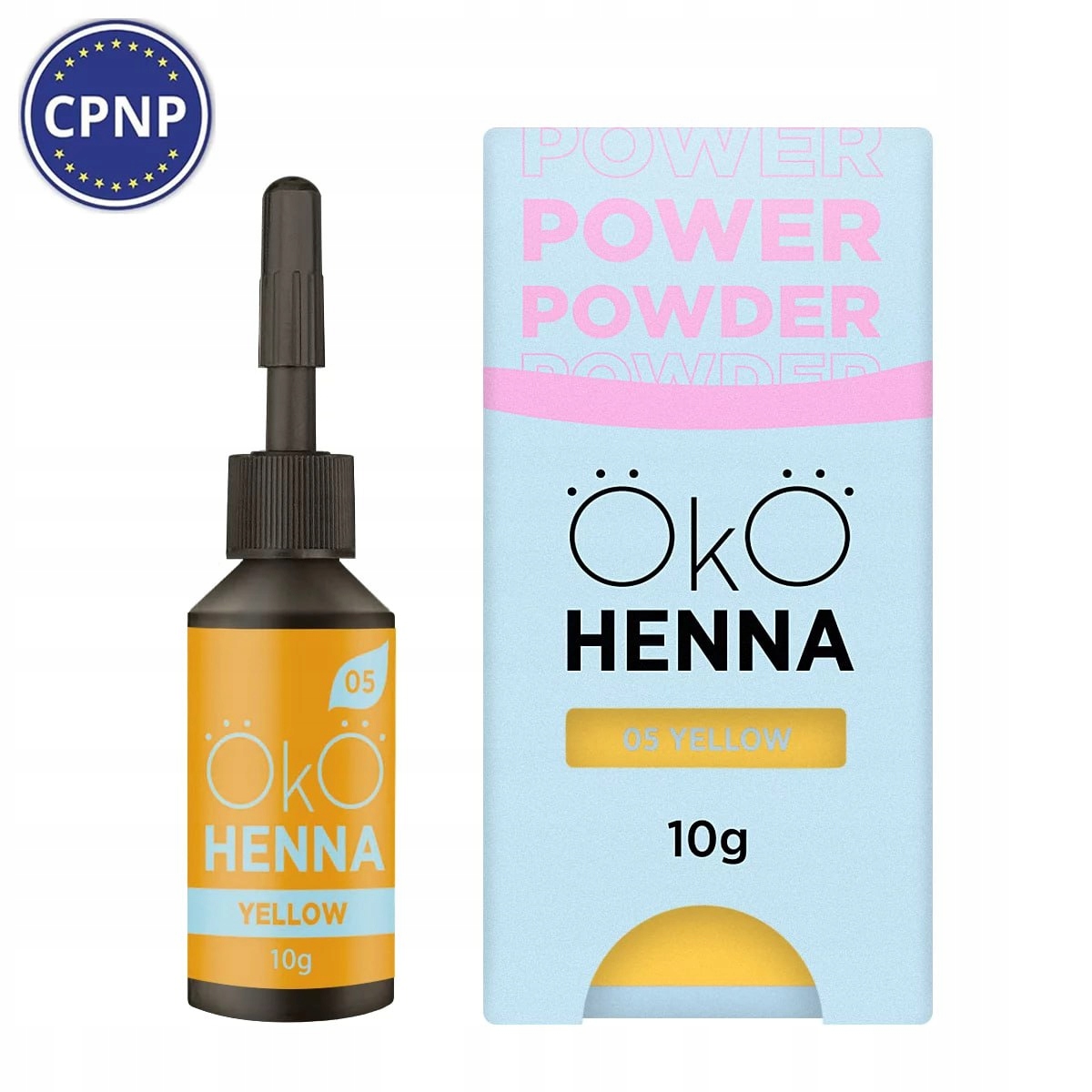 Henna pudrová na obočí žlutá OkO Power Powder #05 Yellow 10 g