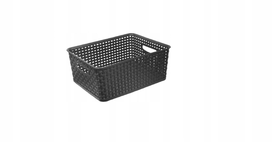 REGAŁ KOMODA STOJAK Z 3 KOSZAMI RATTAN BRANQ Głębokość mebla 29.5 cm