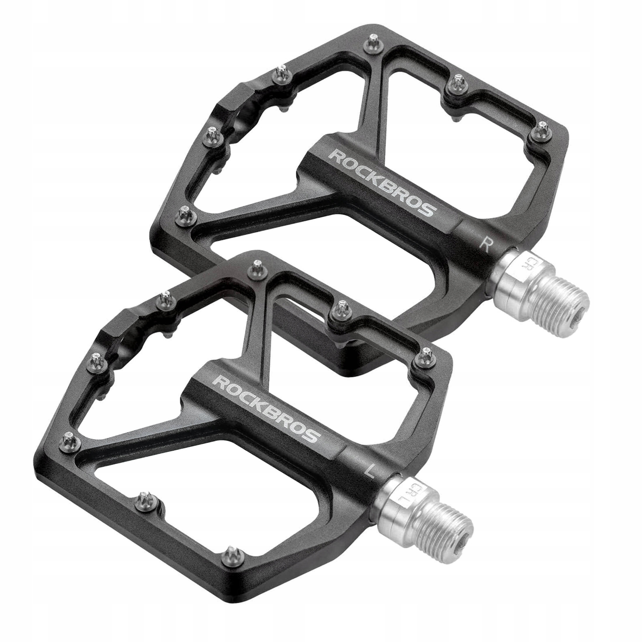 Pedały rowerowe platformowe MTB - Cross Country ROCKBROS aluminium z pinami