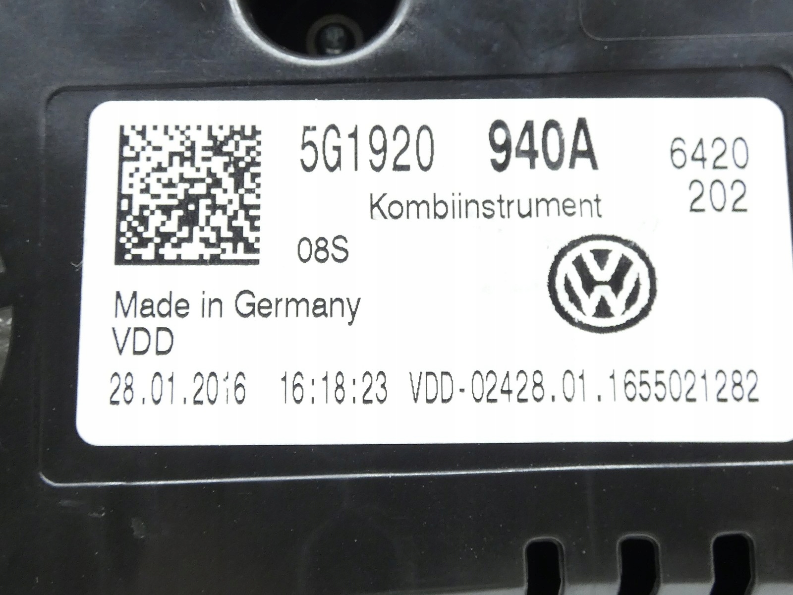 dials clock dials display VW GOLF VII 1.4 TSI 5G1920940A