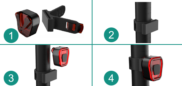 LAMPKA ROWEROWA PRZEDNIA 3xLED USB-C + OŚWIETLENIE ROWEROWE TYLNE PRO VAYOX Stan opakowania oryginalne