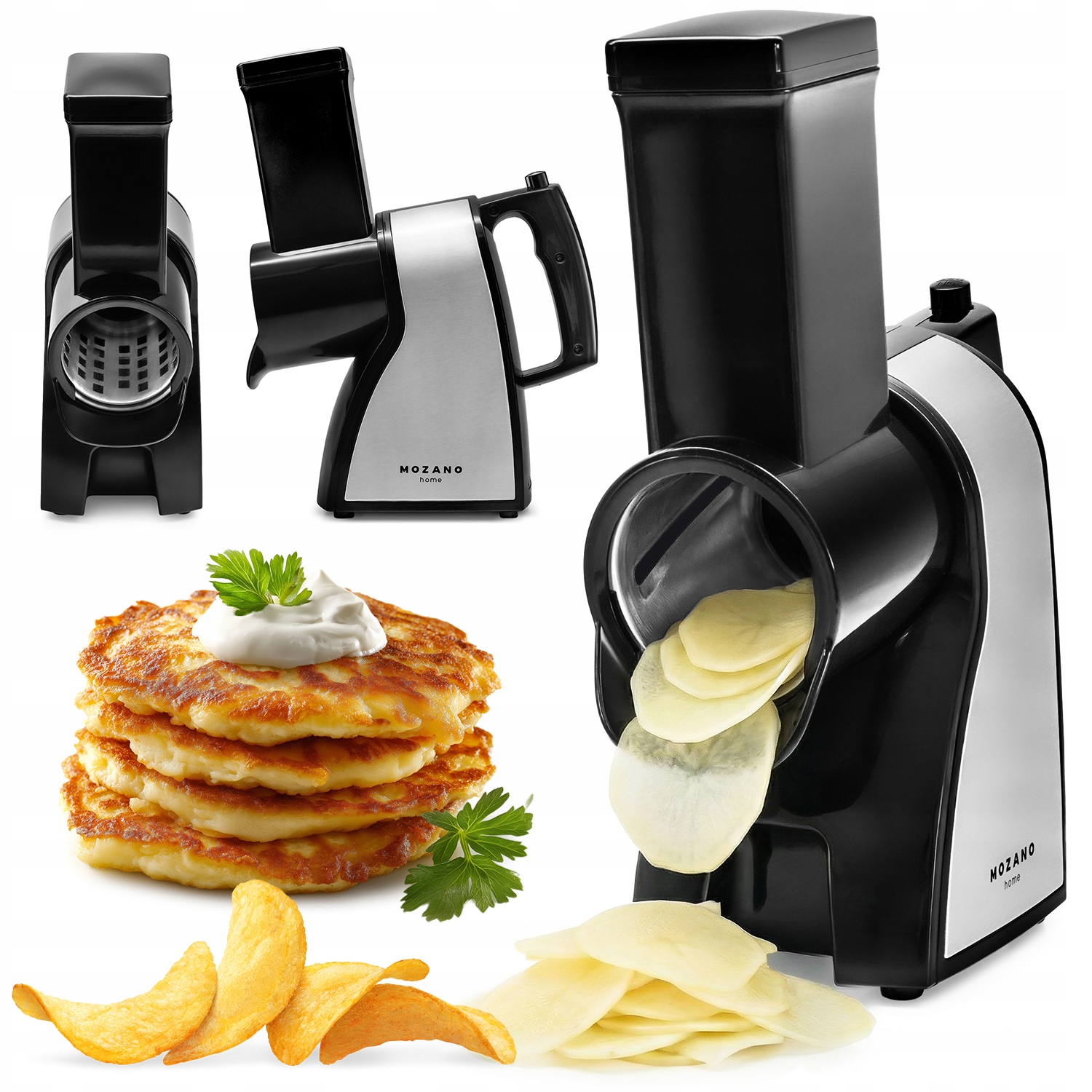 Maszynka Tarka Do Tarcia Ziemniaków Szatkownica Elektryczna 350W Mocna 4w1