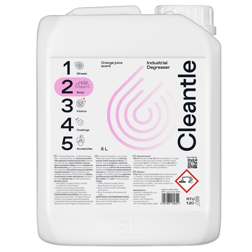 CLEANTLE INDUSTRIAL DEGREASER сильно очищает 5 л