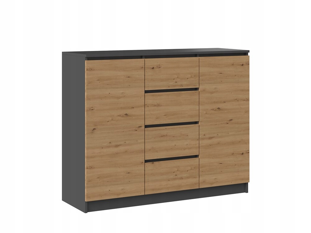 Komoda Malwa 2D4S 120 Antracyt Dąb Artisan