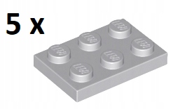 

Lego Light Bluish Gray Plate 2 x 3 3021 5 szt