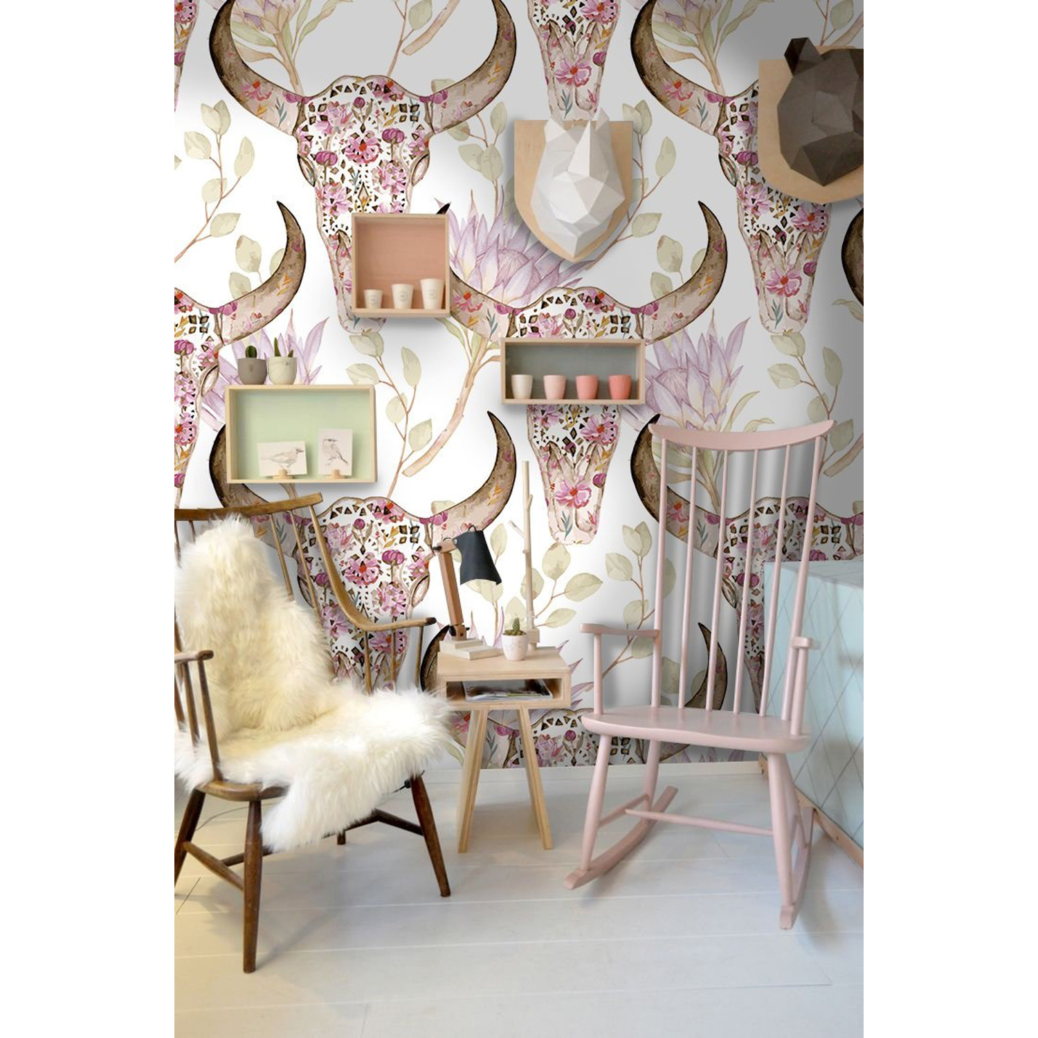 

Flizelinowa fototapeta Czaszka w kwiatach 208x146