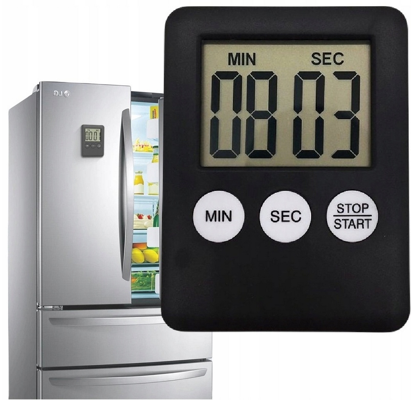 MINUTNIK KUCHENNY NA MAGNES STOPER TIMER LCD