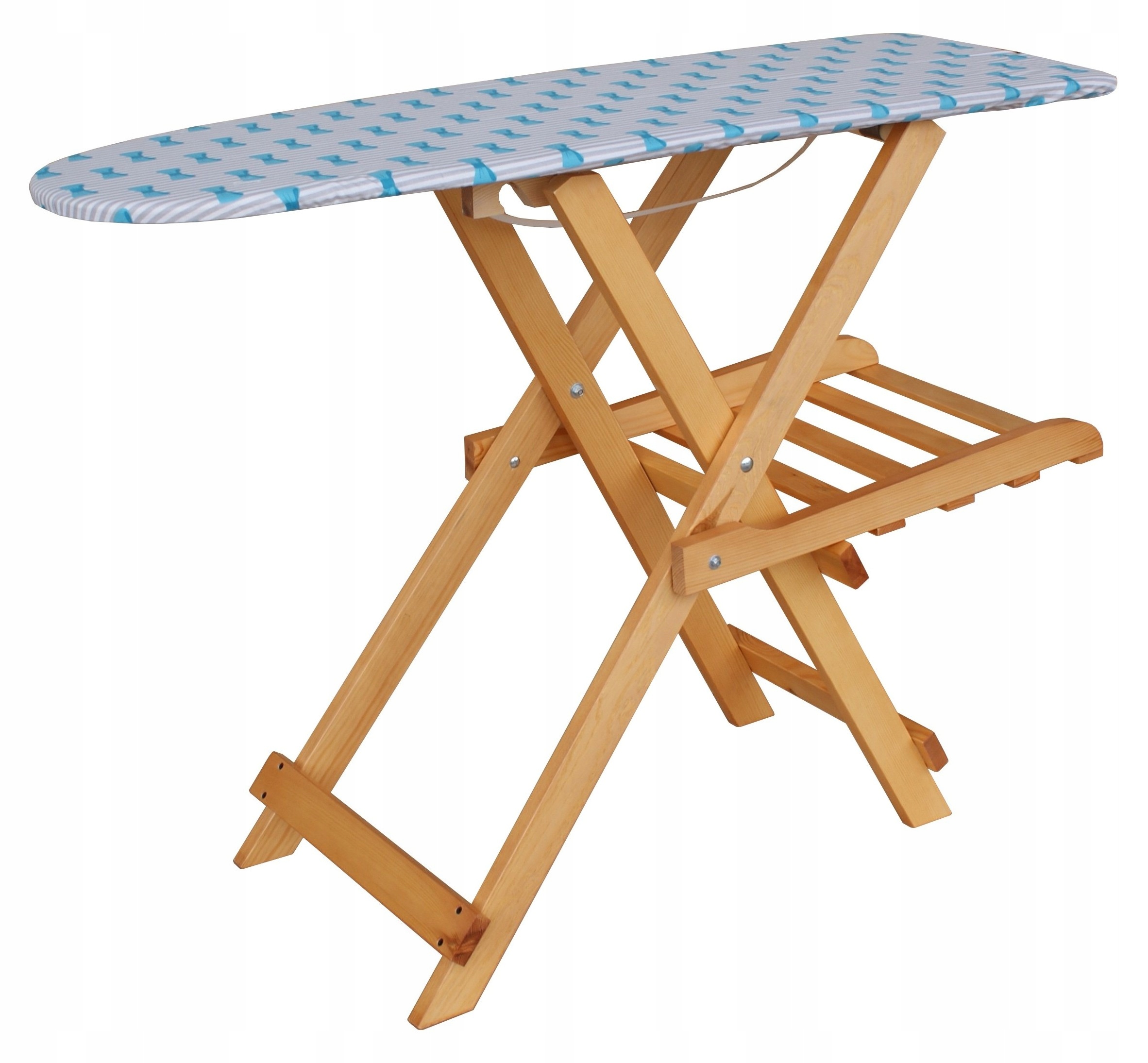 Deska Do Prasowania Drewniana Z Półką Solidna