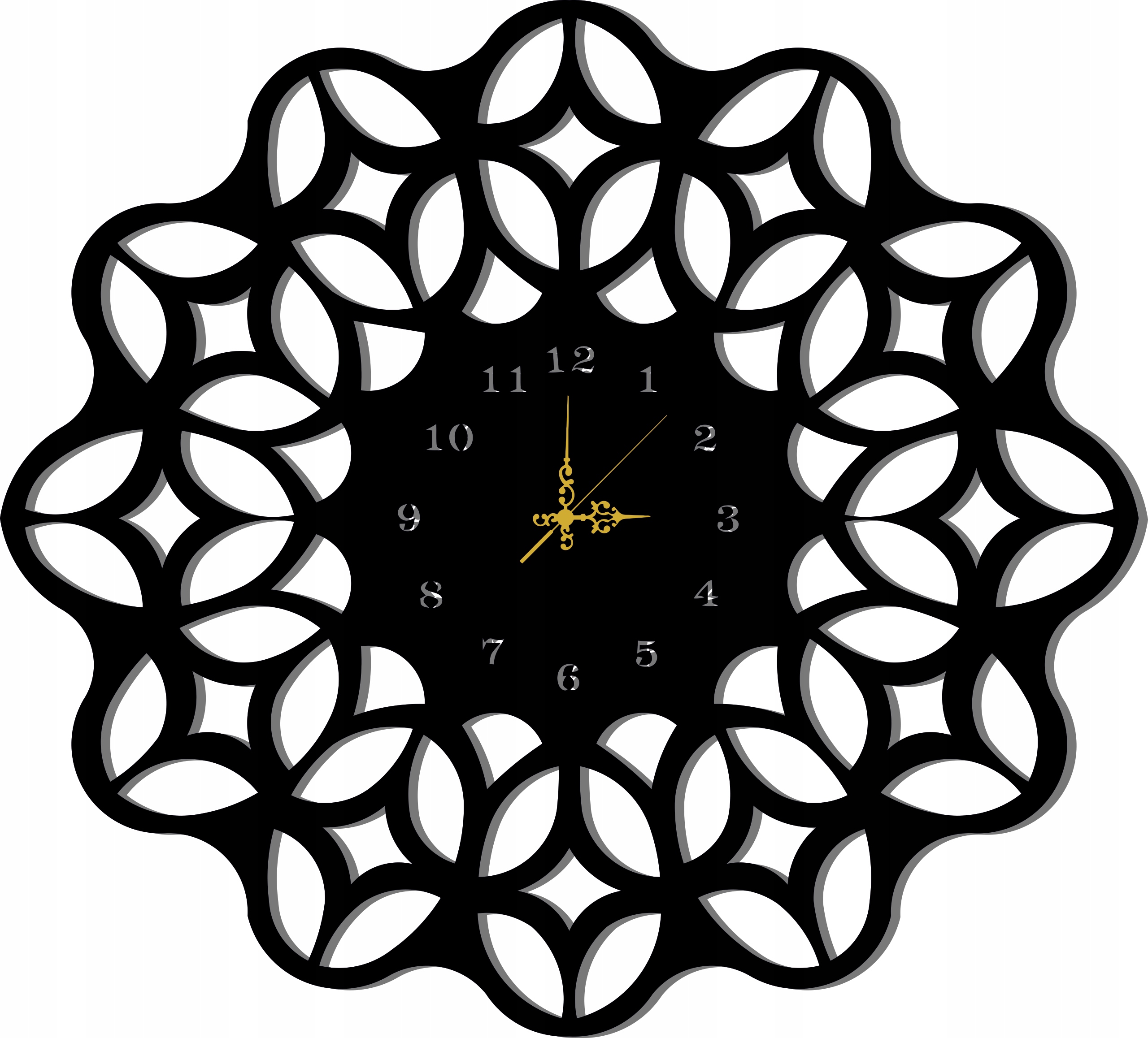 Prolamovaný Nástěnný Hodinový Ubrousek 70 CM XXL 16 Barev