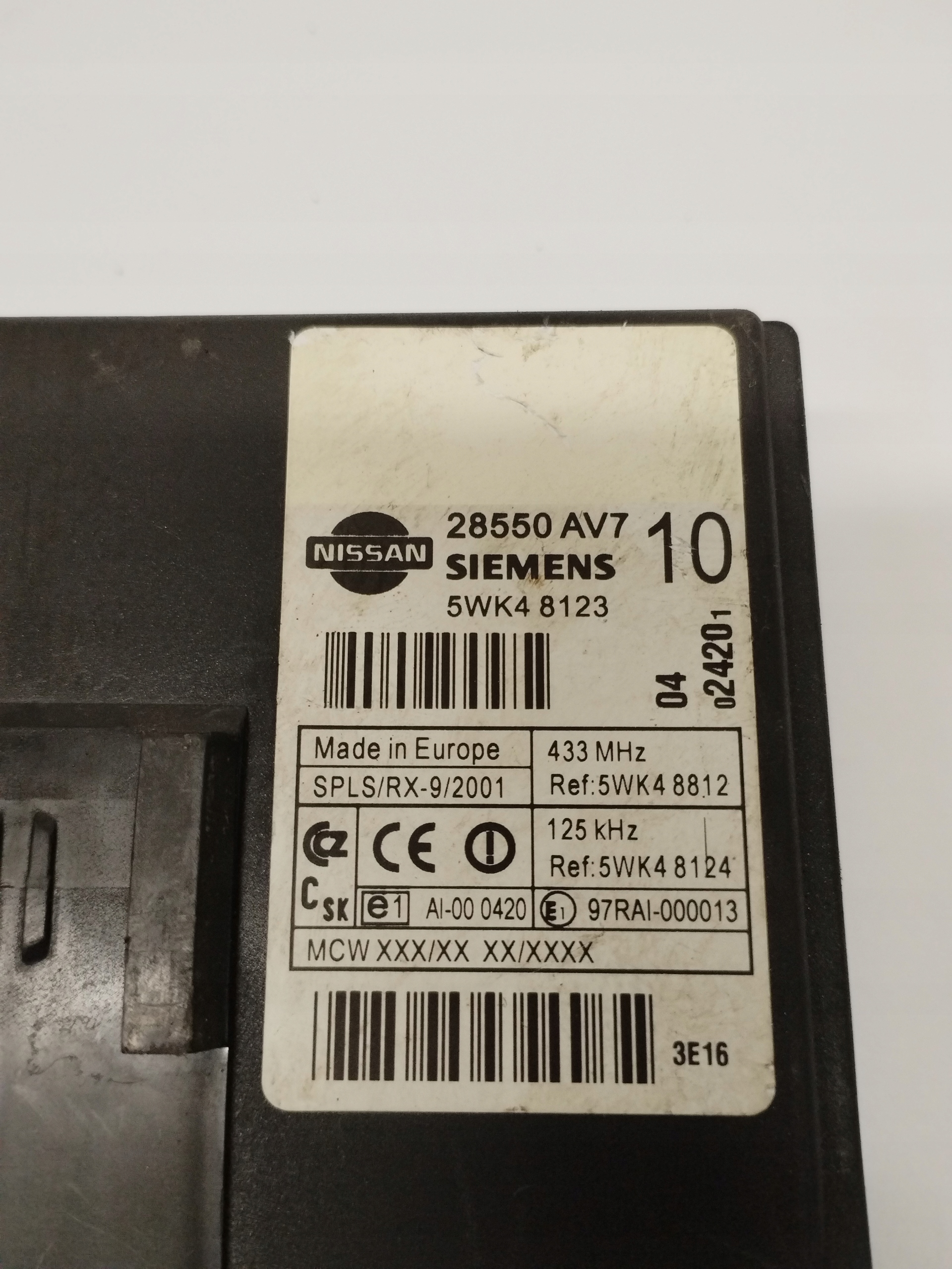 module control unit komfortu Nissan Primera 28550AV7