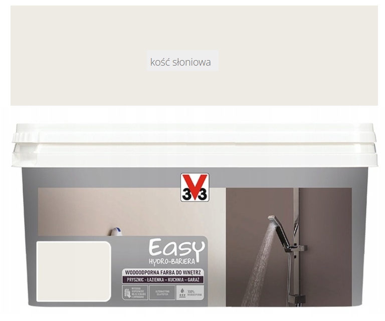 Wodoodporna Farba do wnętrz Easy Hydro-bariera V33 kość słoniowa 2L