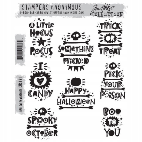 Tim Holtz Halloween Whatnots Stamps (CMS491)