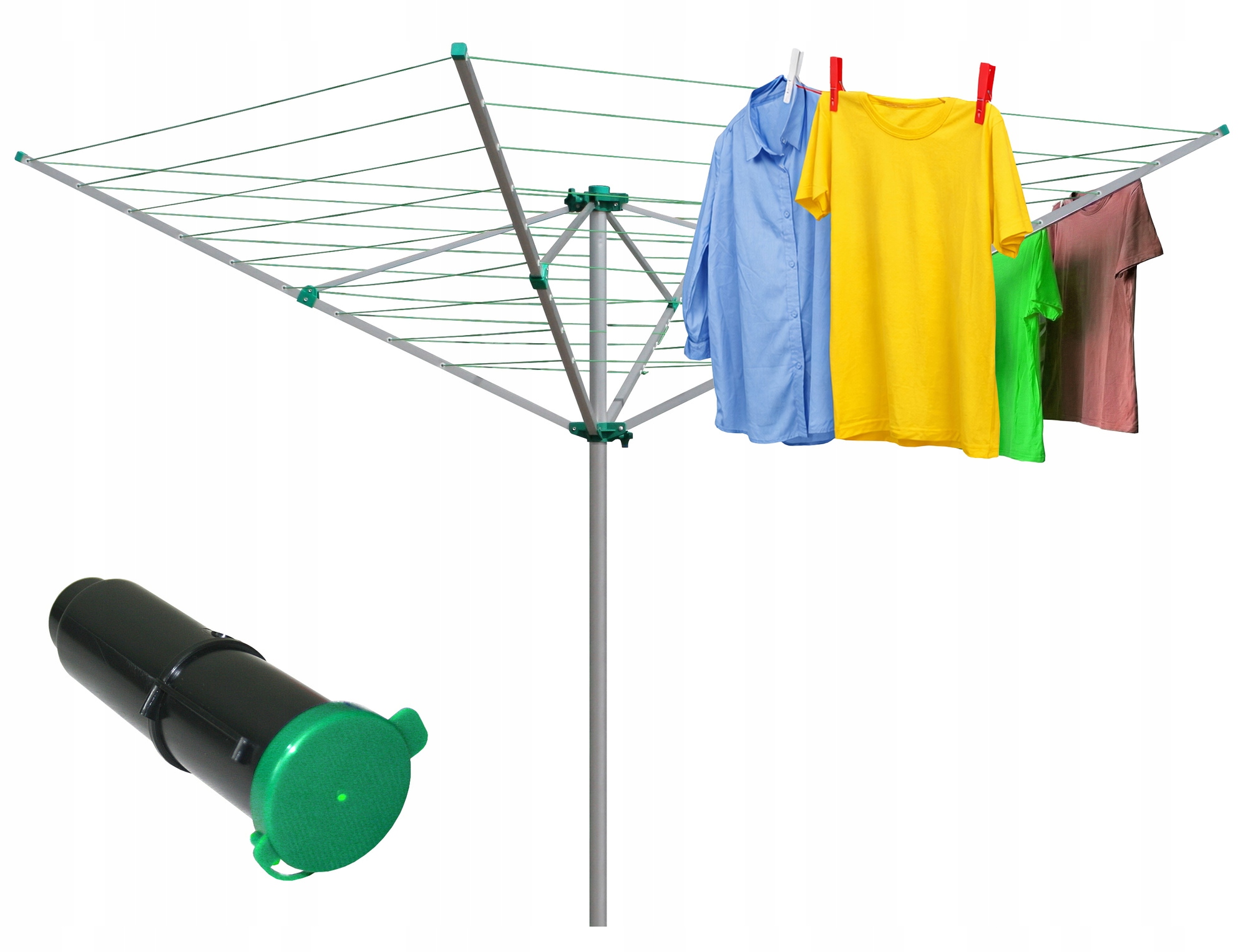 Suszarka na pranie ogrodowa duża obrotowa do ubrań prania ogrodu stojąca