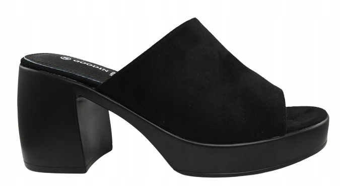 KLAPKI DAMSKIE GOODIN GD FL 1632 PLATFORMA CZARNY ZAMSZ r.39 Model GD FL 1632