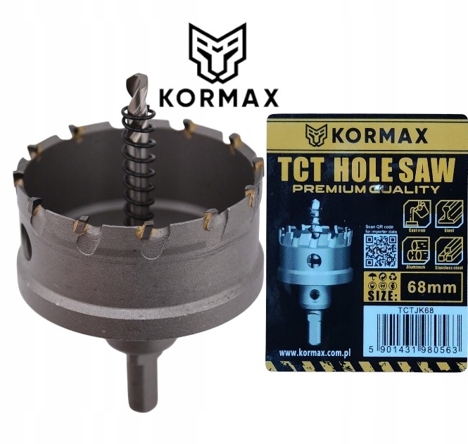 Otwornica 68mm wiertło koronowe węglik spiekany Tct 68x25 Otwornica Widiowa
