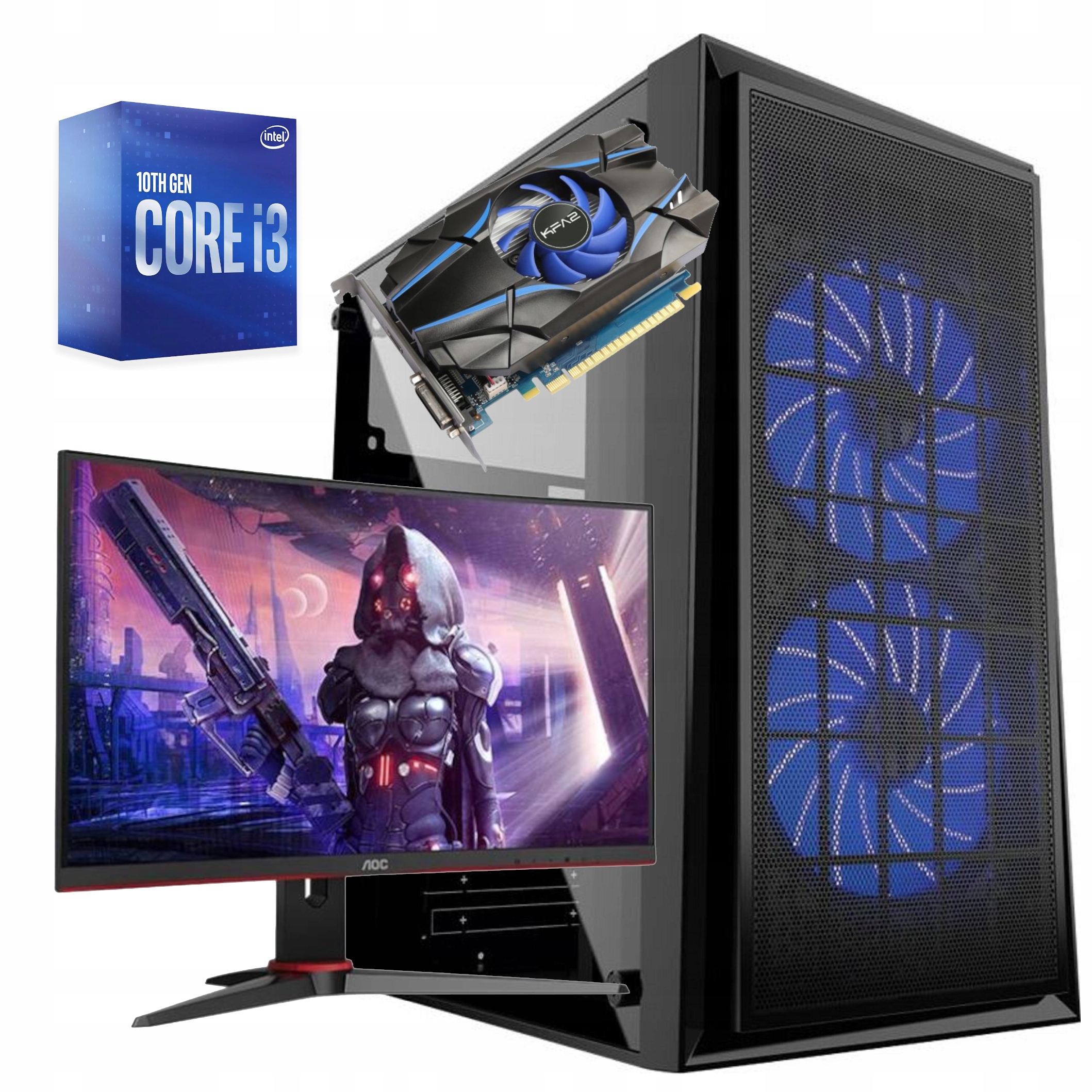 Herní Set i3 GeForce 8GB 120SSD 22"