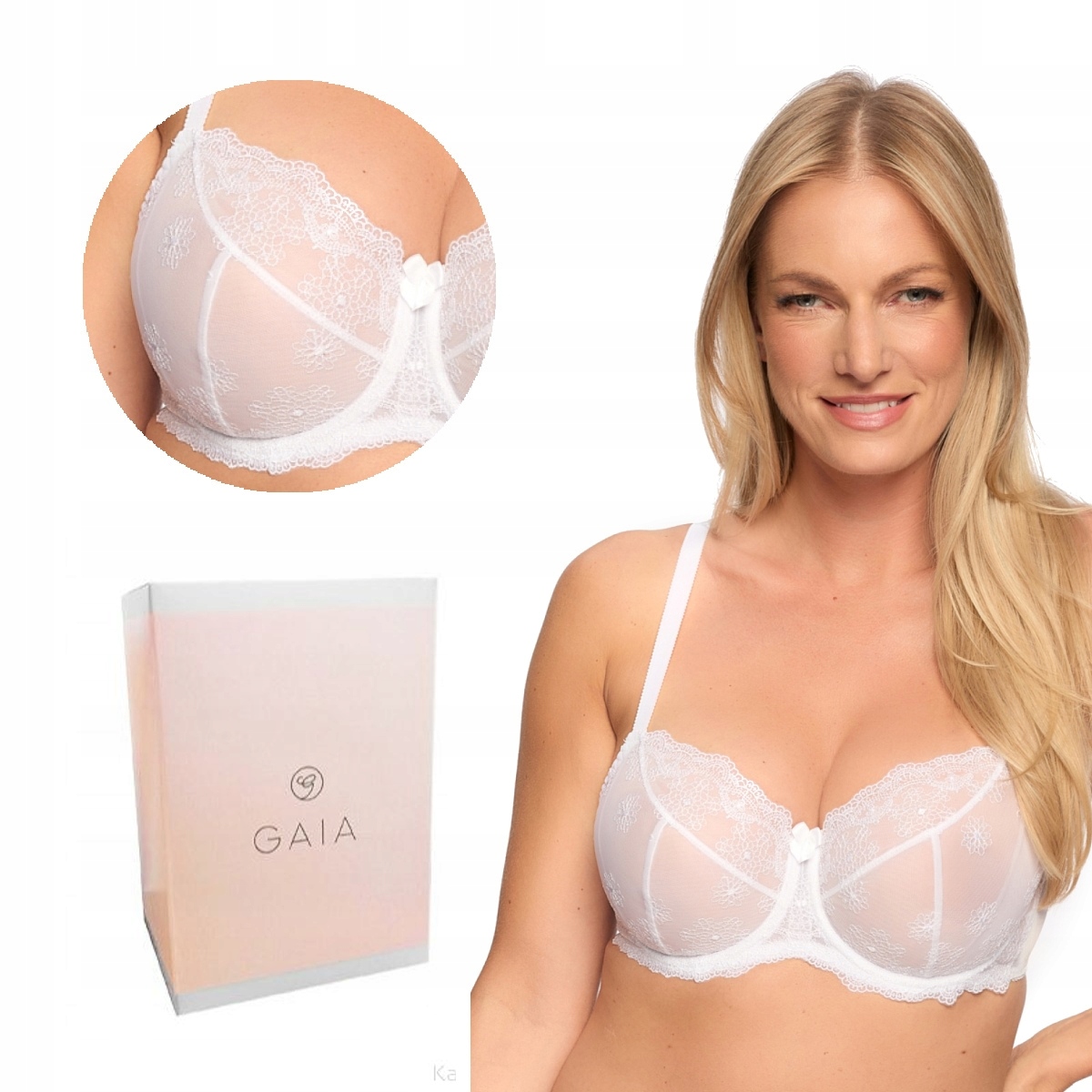 Podprsenka s výšivkou Soft Bianca 019 měkká bílá 105F