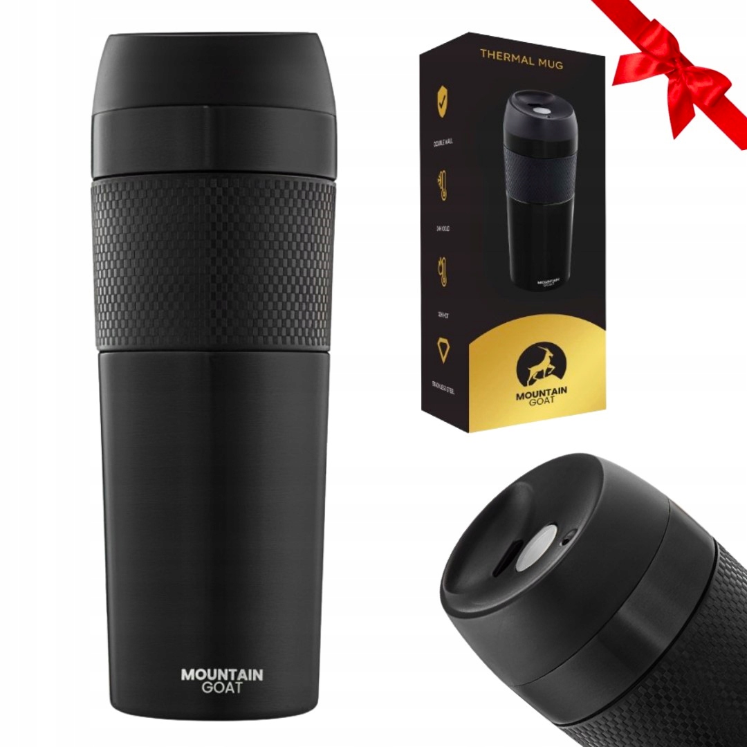 Profesjonalny Kubek termiczny Mountain Goat Thermal Mug Travel Black do