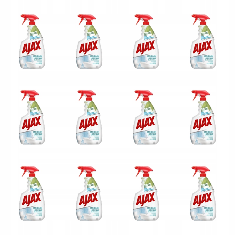 Ajax Sprej čisticí přípravek do koupelny s rostlinnou formulí 750 ml X12