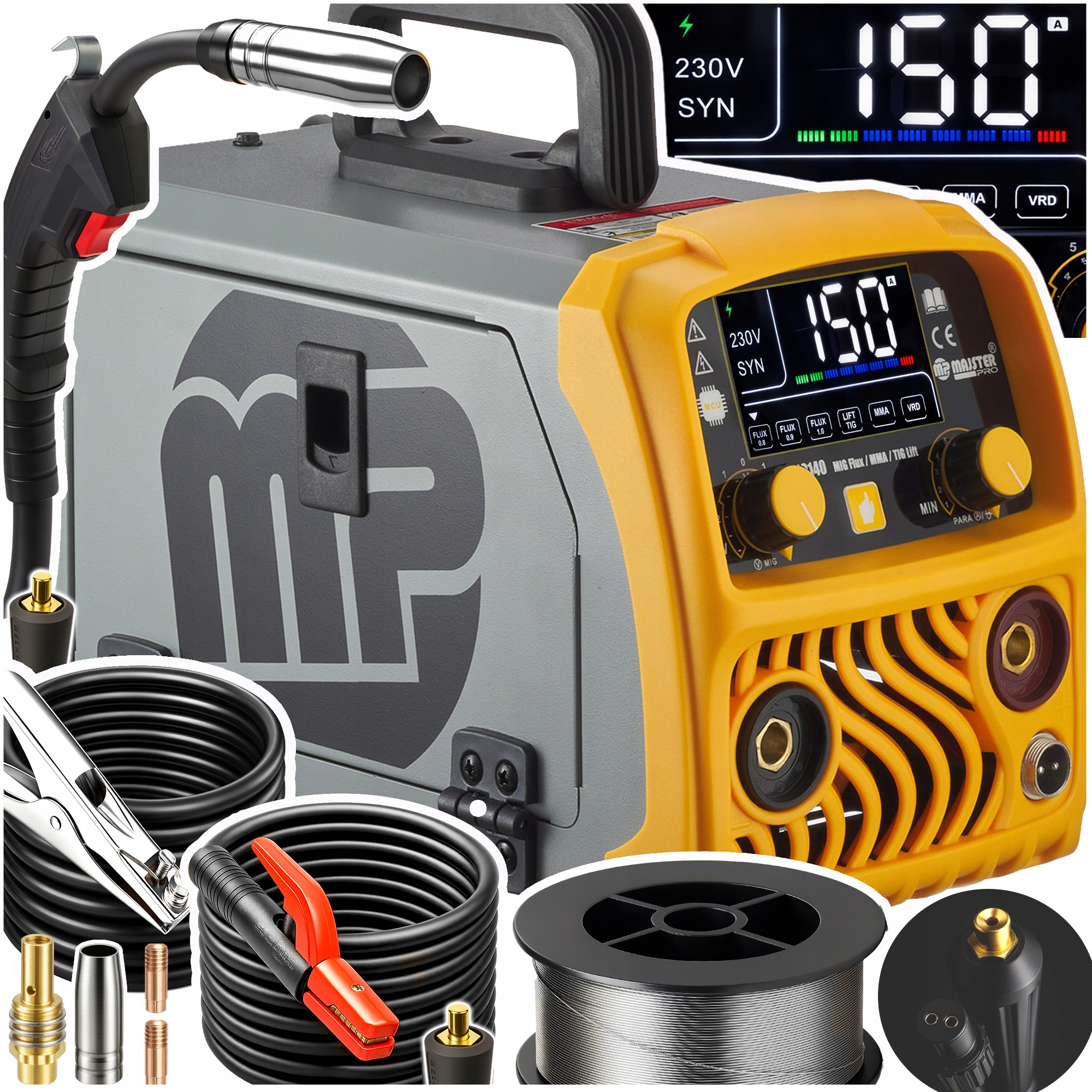 Spawarka inverterowa migomat Majster Pro elektrodowa Mig Mma Tig MP0140