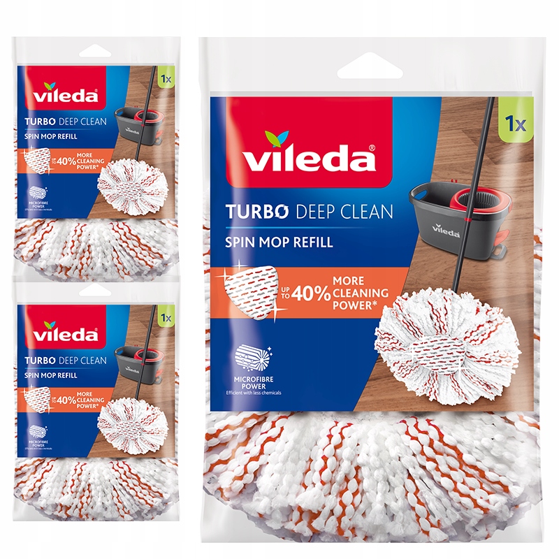 Vileda wkład do mopa obrotowego Turbo 3w1 Mikrofibra 3 szt
