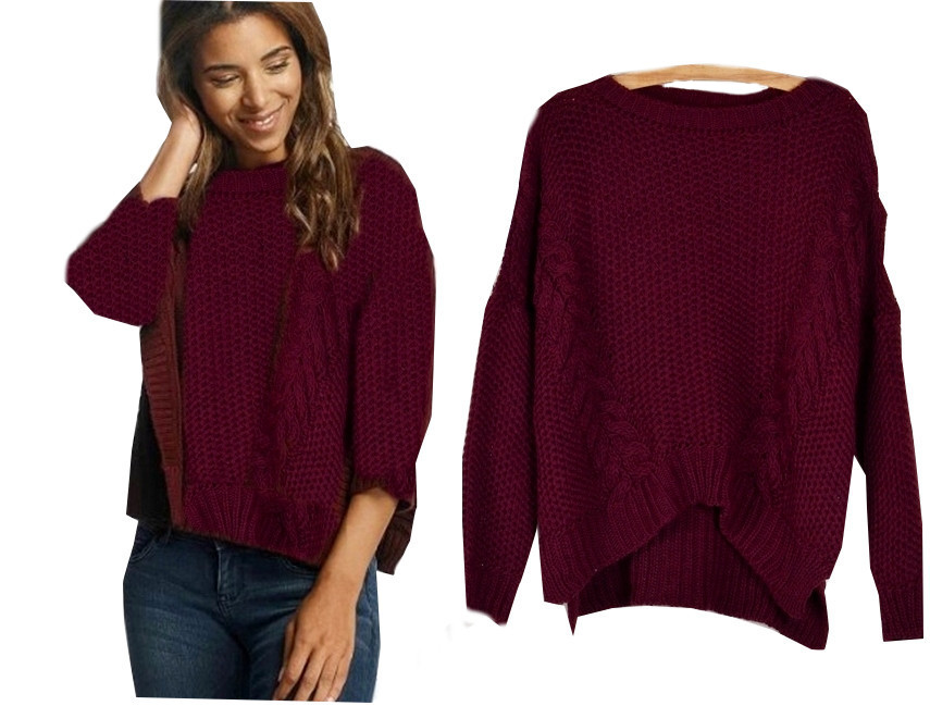 603 CIEPŁY OTULAJĄCY SWETER KLASYK WARKOCZ