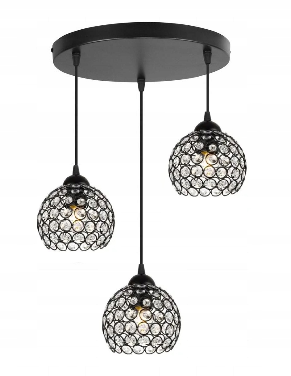 Závěsná drátěná lampa Loft Black/černá 3xXE27