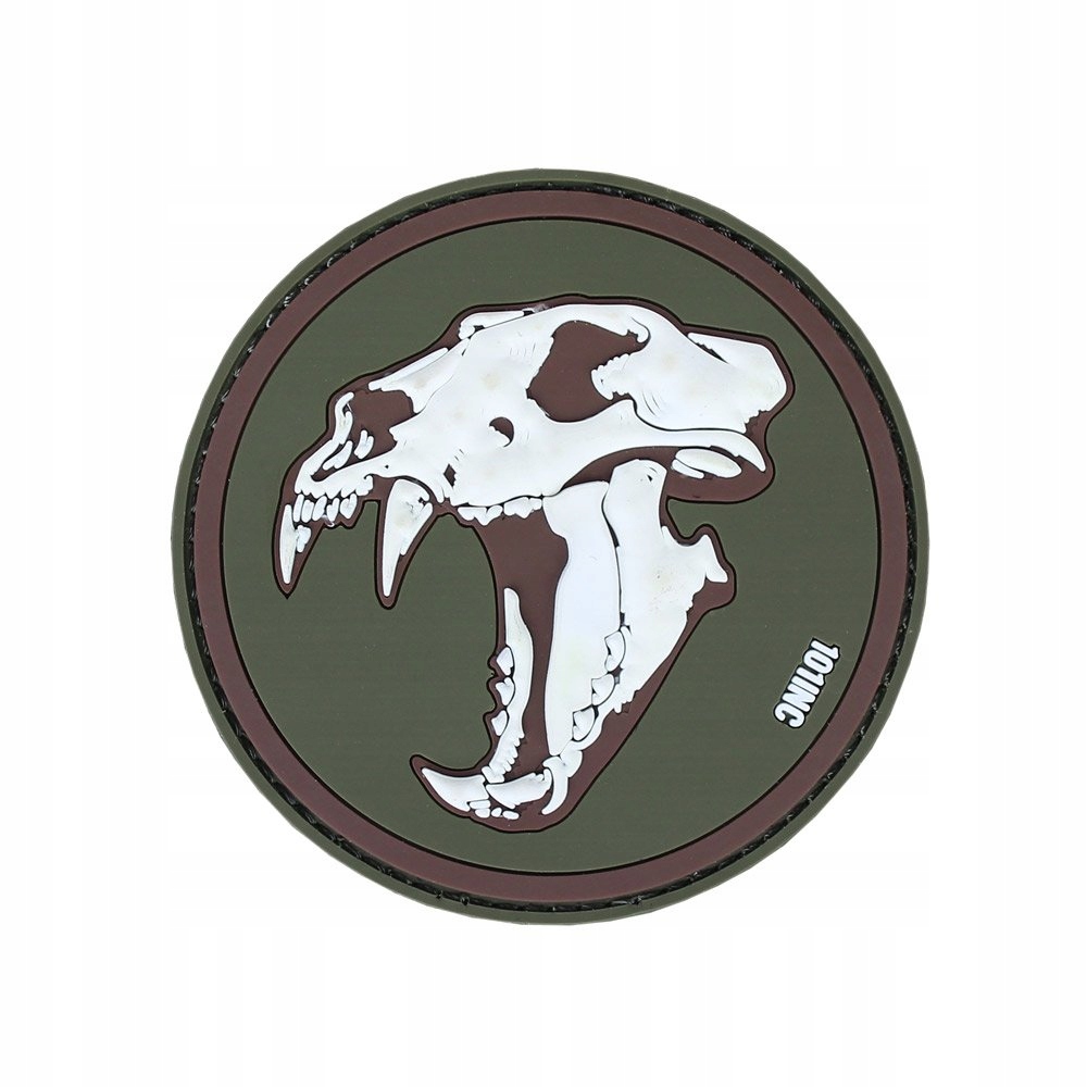 101 Inc Naszywka 3D Szablozębny Sabertooth Tiger Zielony