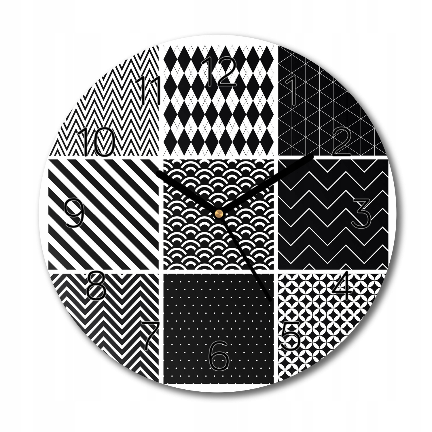 skleněné hodiny Vzory geometrie kruh fi 30 s fotografií