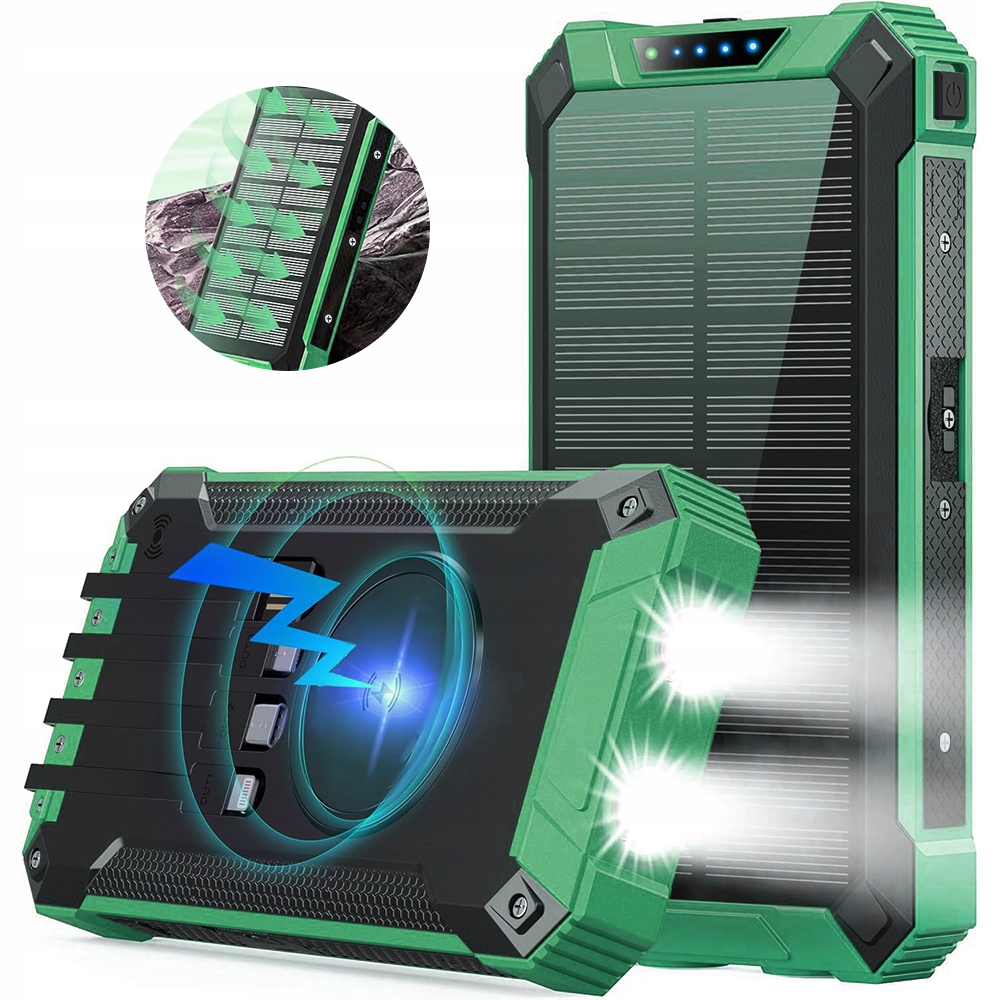 Powerbanka 26800 mAh 6 zařízení současně 4 kabely 3 porty