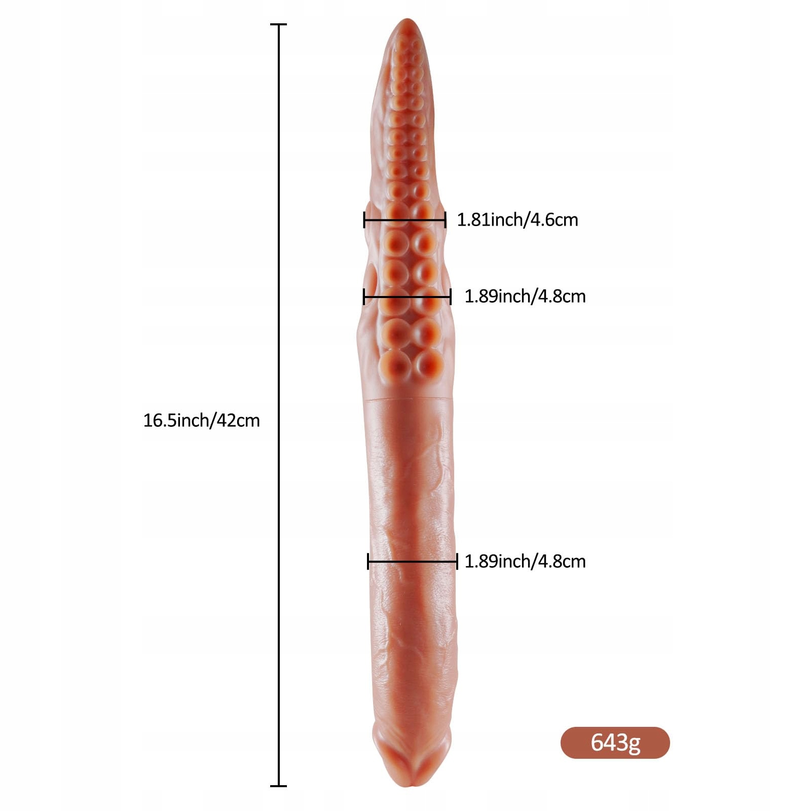 SHKANLA Dildo Silikonowy 42cm Realistyczny Tentaklowy Dla Par i Singli — miniatura 2
