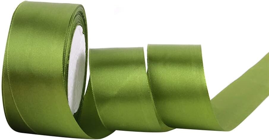 Wstążka taśma tasiemka atłasowa satynowa zielona 38mm 23m