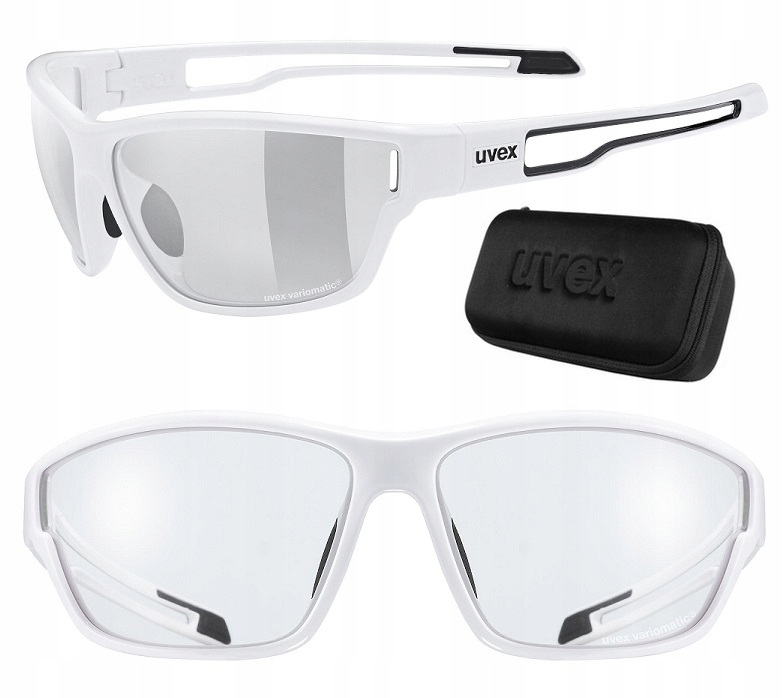 Okulary Uvex Sportstyle 806 V white biały Szyba Variomatic S1-S3 +etui