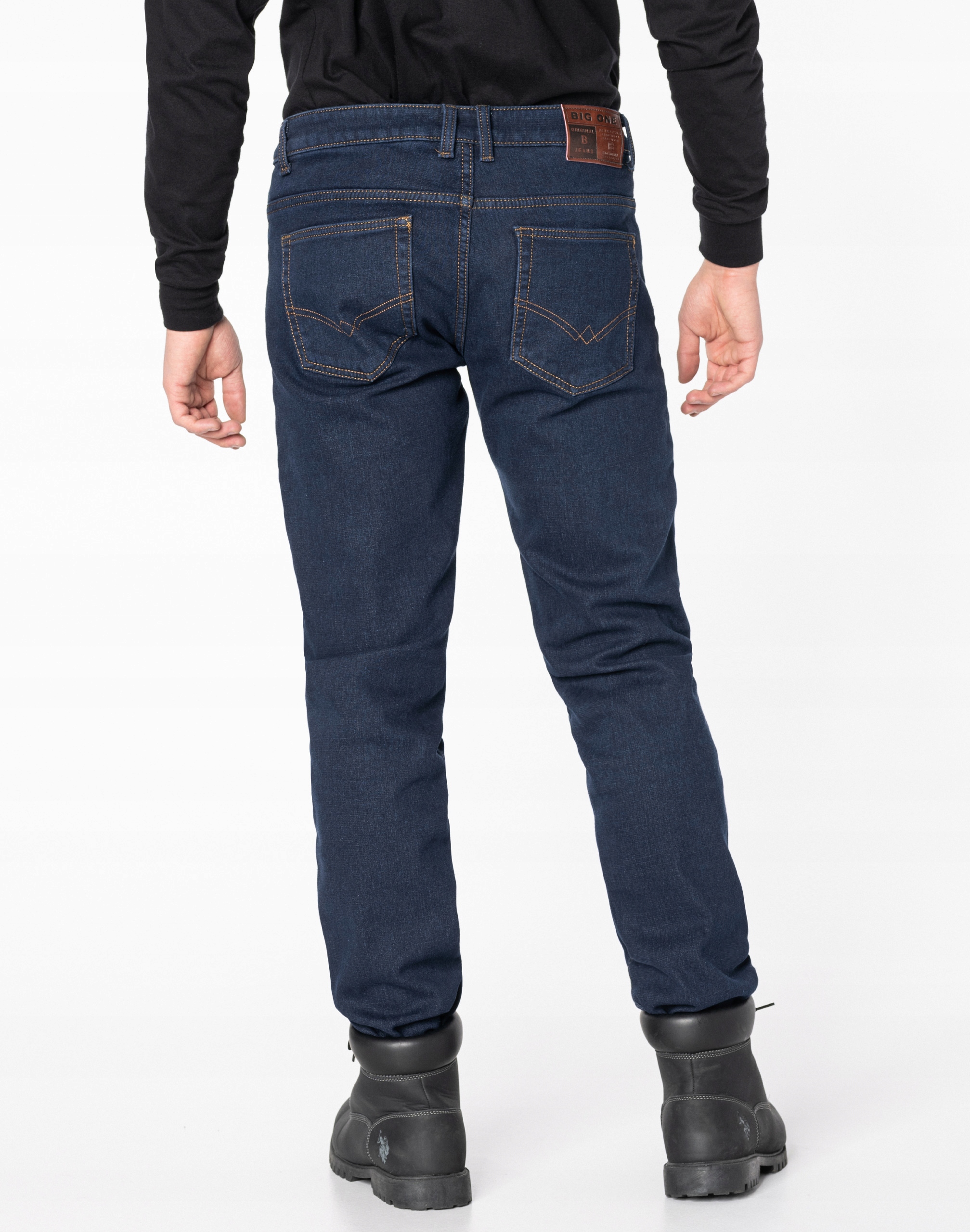 Ciepłe Spodnie Jeans Męskie Ocieplane 081 92 cm/32 Rozmiar 35/32