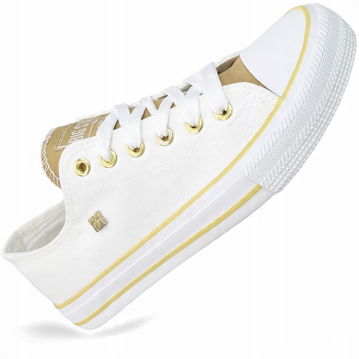 

białe / złote trampki Damskie Big Star HH274458 39