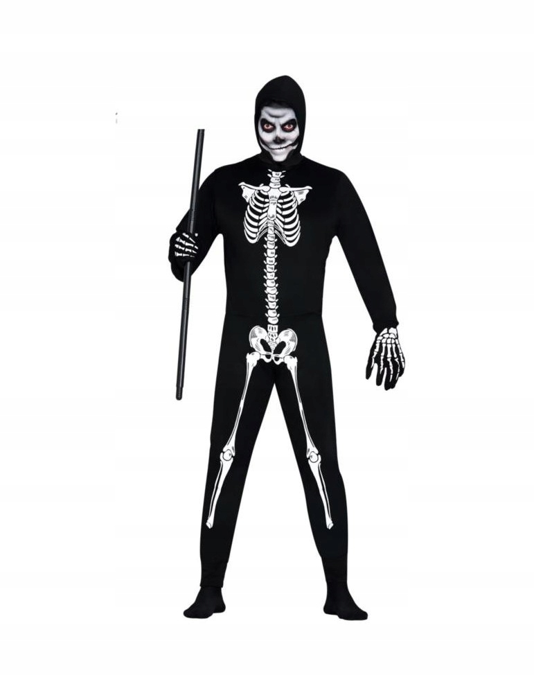 Kostým Kostlivec velikost L halloweenská kombinéza