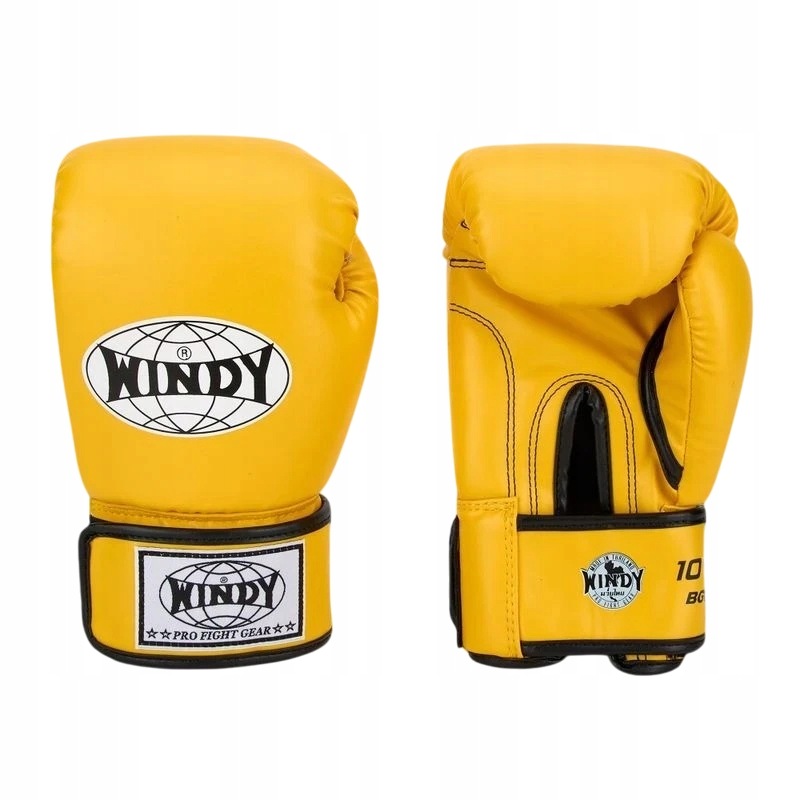 Rękawice Bokserskie Windy Classic Synthetic Leather 14OZ Żółty
