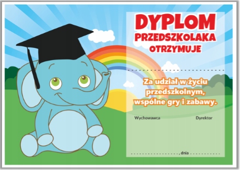 

Dyplom: Przedszkolaka Słonik format A4