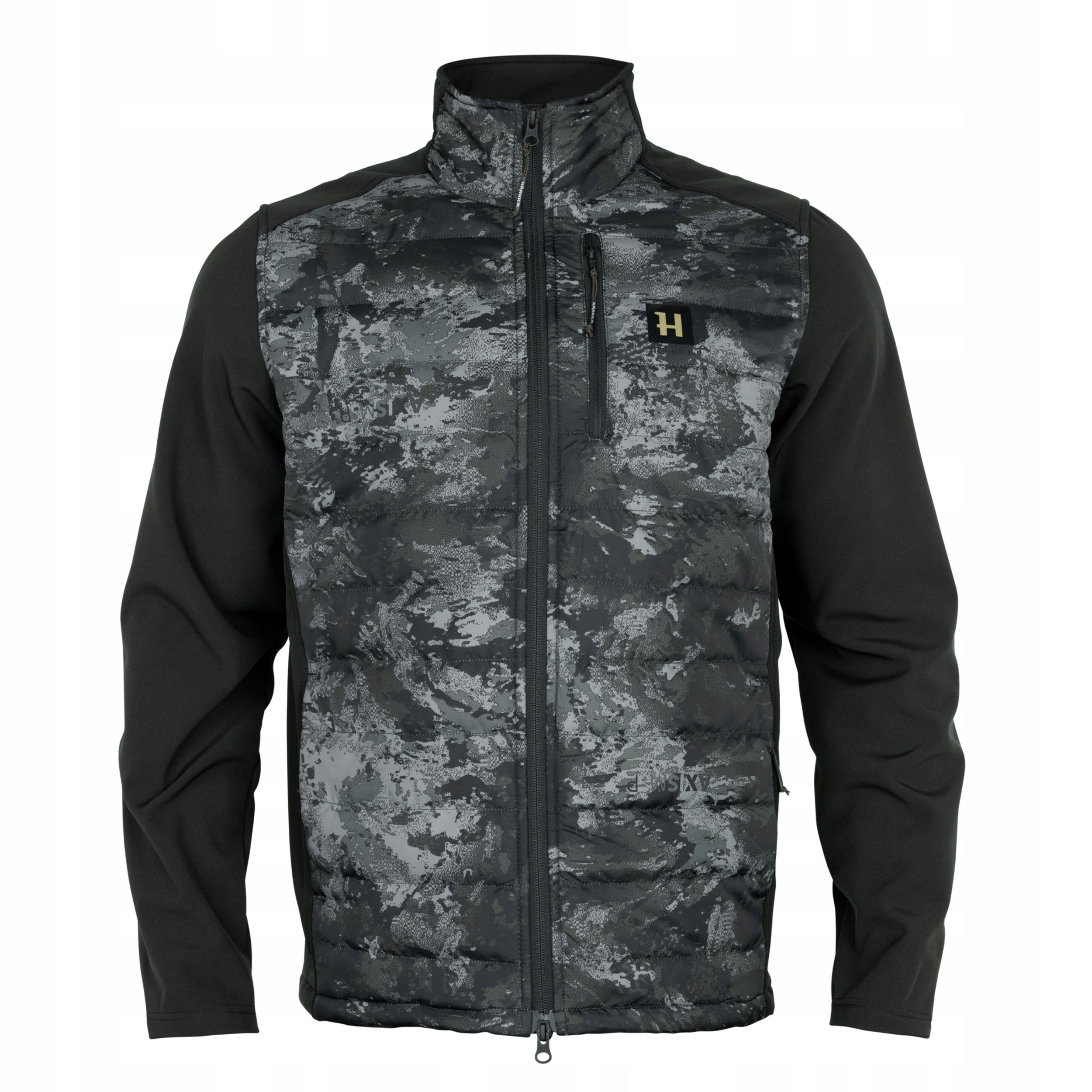 Bluza męska myśliwska Härkila Noctyx Camo Hybrid Axis MSPBlack black 3XL