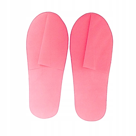 Standardní hotelové pantofle, na jedno použití papuče z netkané textilie, růžové žabky , 50 párů