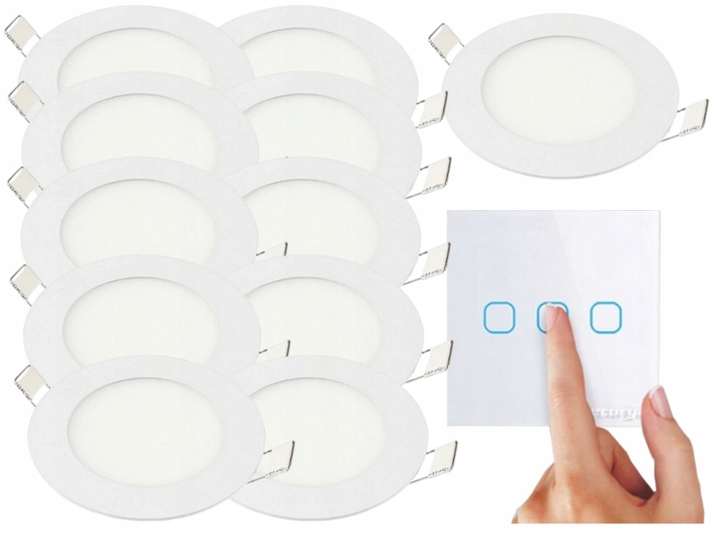 Sada Tenký panel Led svítidlo 3W 11x Vypínač