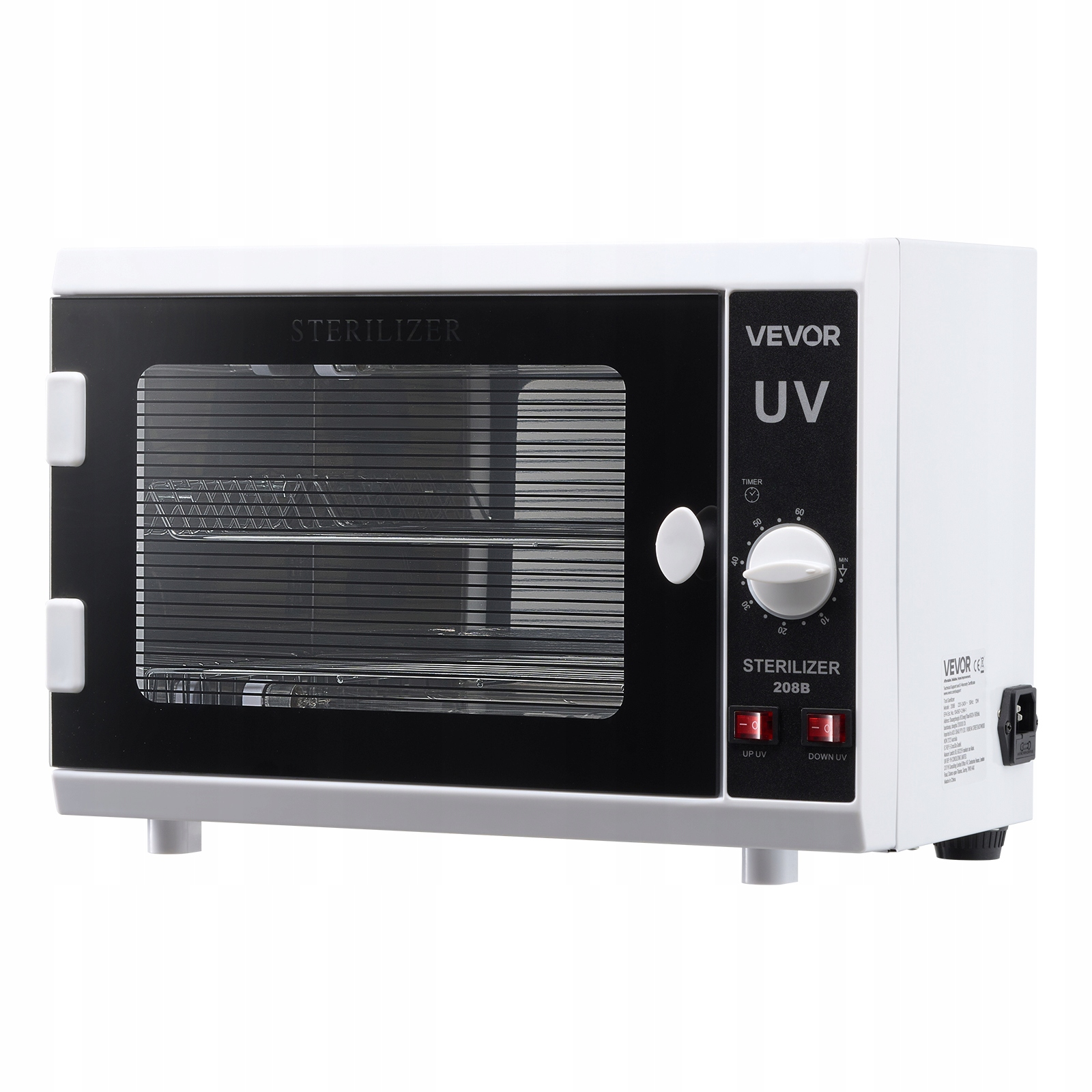 Uv Sterilizátor Vevor 12L 12W Pro Nehtové Nástroje, Časovač Tvrzené Sklo
