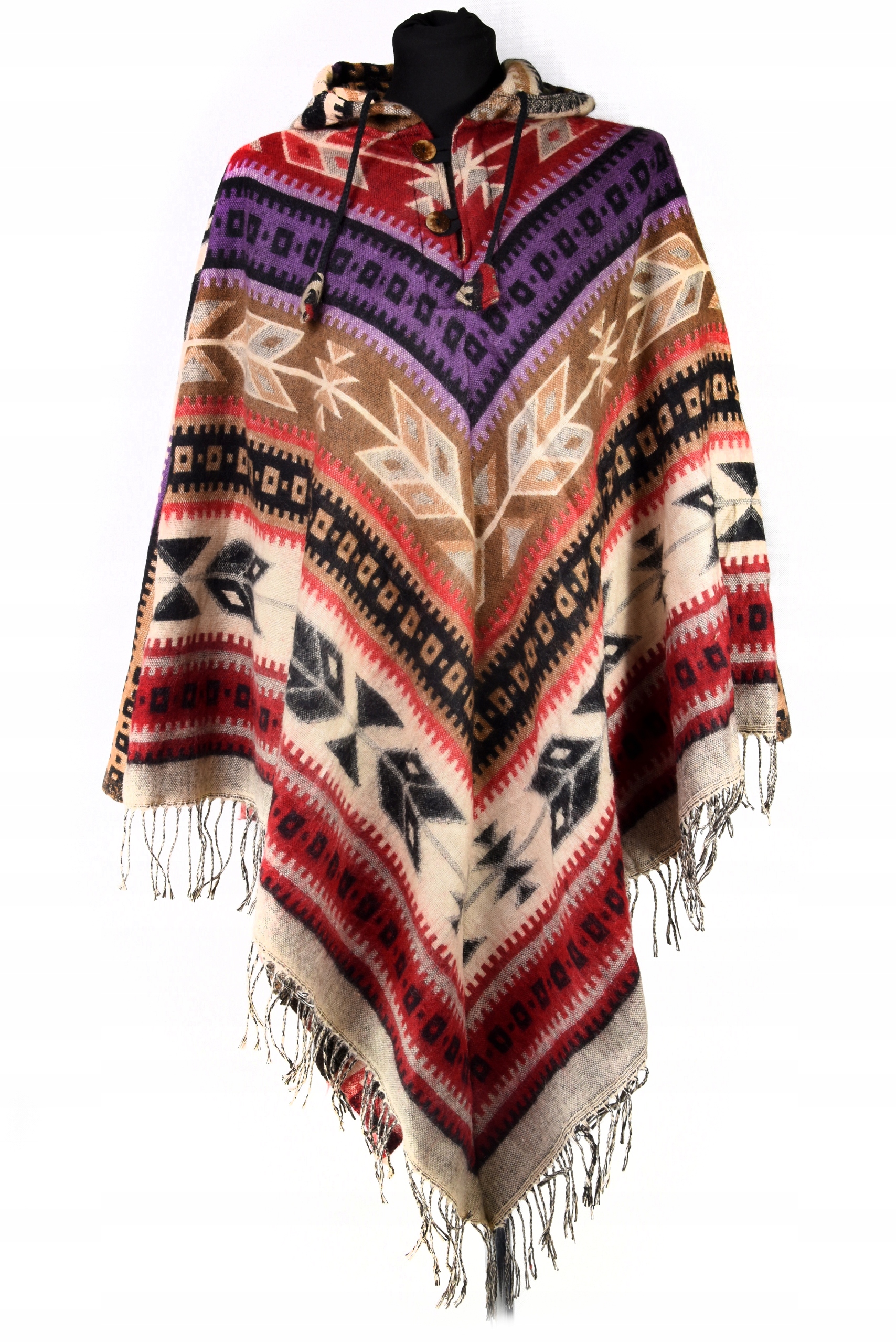 Nepálské trojúhelníkové Pončo Etno indiánské Pled