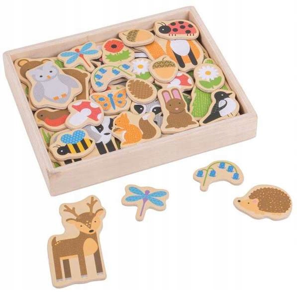 

Drewniane magnesy Leśny Świat 35 szt. Bigjigs Toys